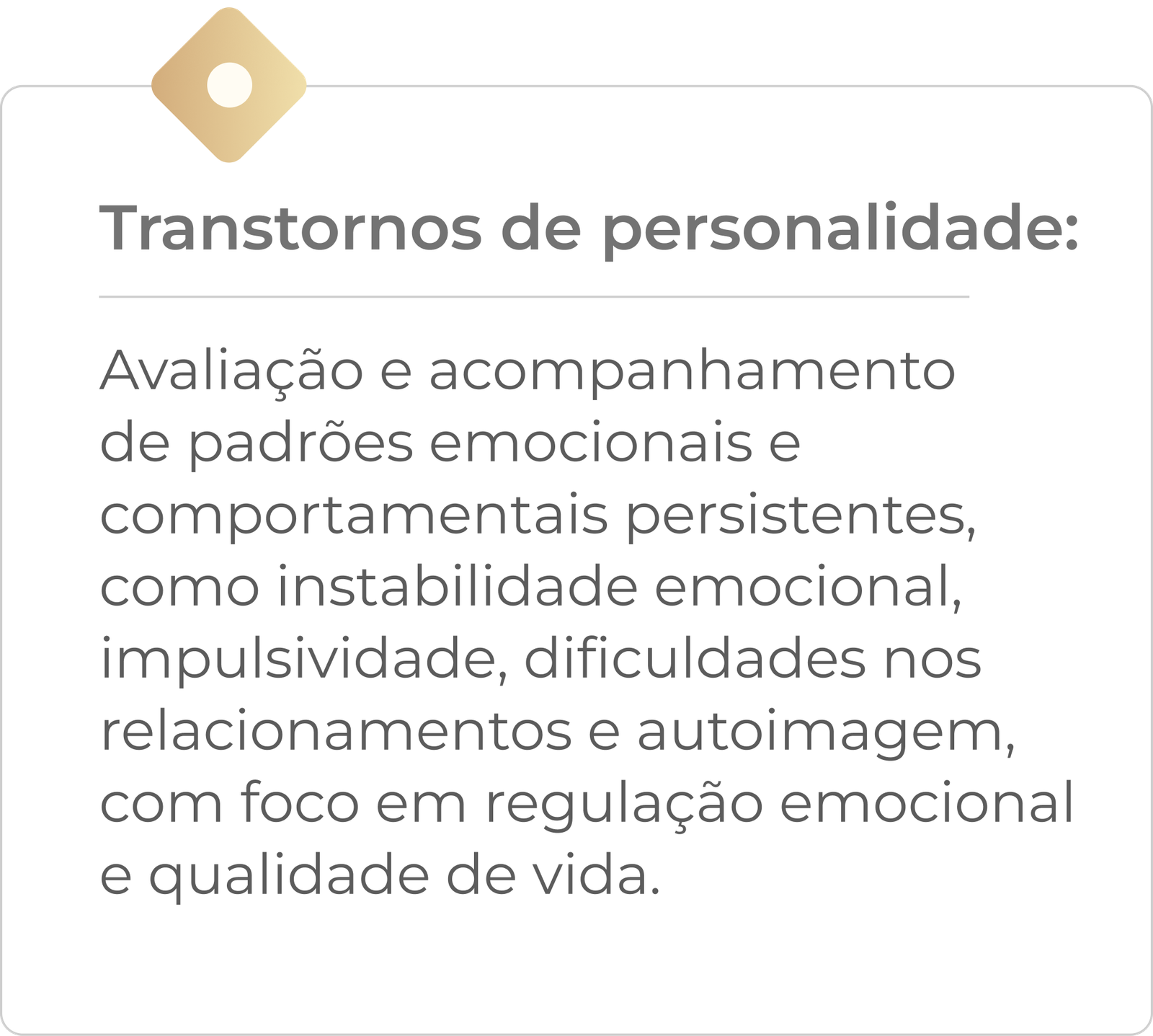 Transtornos de Personalidade: